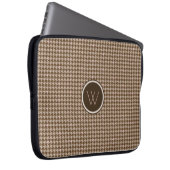 Housse pour ordinateur portable marron à carreaux (Devant droit)