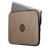 Housse pour ordinateur portable marron à carreaux (devant gauche)