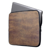 Housse Pour Ordinateur Portable Masculine en cuir Brown Peau rustique (devant gauche)