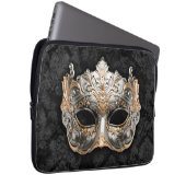 Housse Pour Ordinateur Portable Masque de Venise argenté (Devant droit)