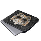 Housse Pour Ordinateur Portable Masque de Venise argenté (Devant bas)
