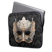 Housse Pour Ordinateur Portable Masque de Venise argenté (devant gauche)
