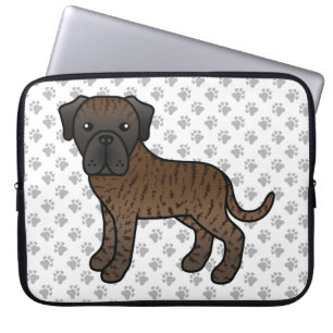 Housse Pour Ordinateur Portable Mastiff Anglais Bringé Chien de Dessin Animé Migno