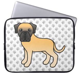Housse Pour Ordinateur Portable Mastiff Anglais Fauve Chien de Dessin Animé Mignon