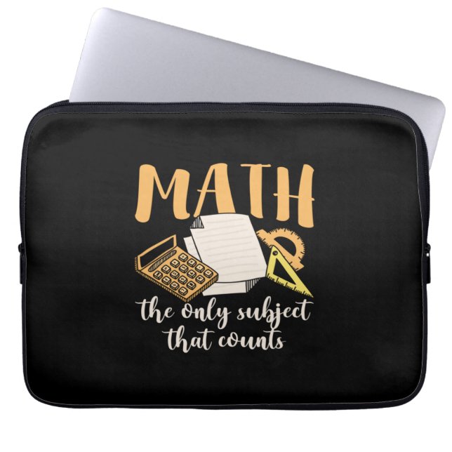 Housse Pour Ordinateur Portable Math Enseignant Math Le Seul Sujet (Devant)