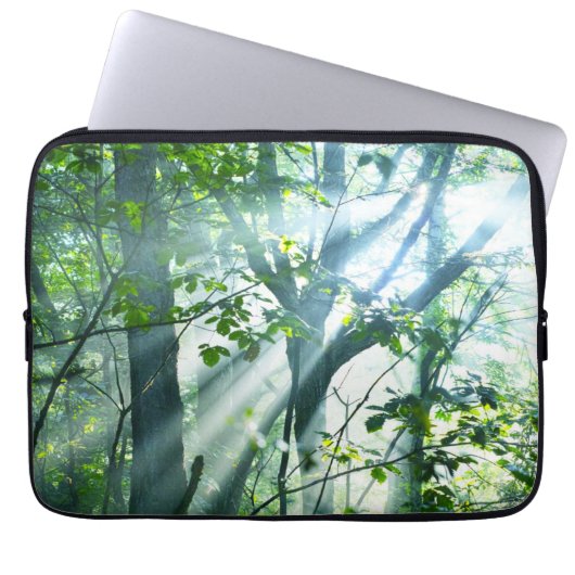 Housse Pour Ordinateur Portable Matin dans la forêt (Devant)