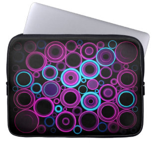 Housse Pour Ordinateur Portable Matrice Cyber Tech Neon Synthwave