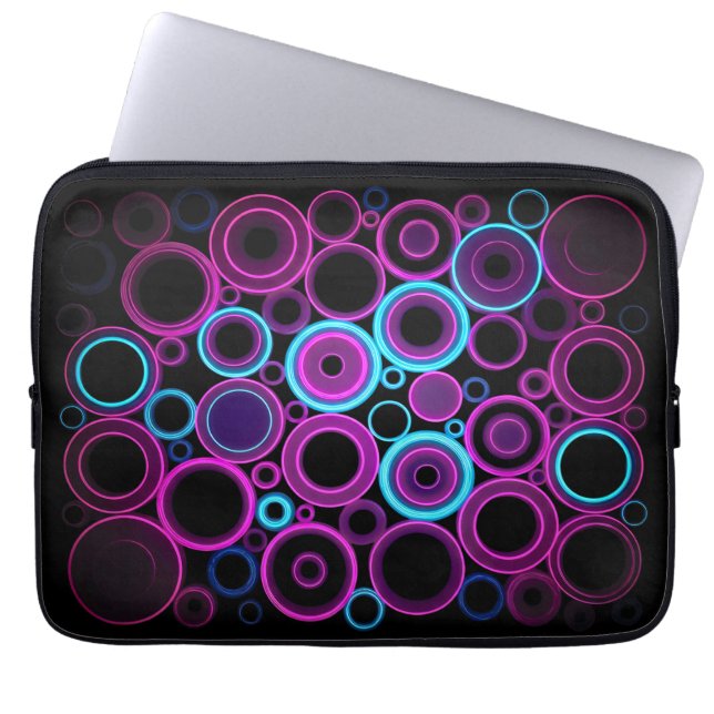 Housse Pour Ordinateur Portable Matrice Cyber Tech Neon Synthwave (Devant)