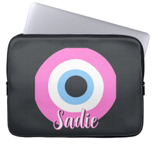 Housse Pour Ordinateur Portable mauvais œil rose personnalisable