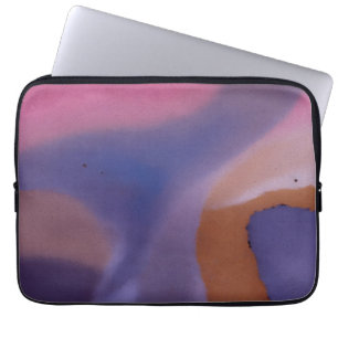 Housse Pour Ordinateur Portable « Mauve Mirage Flow » – Abstrait Rose Bleu Pêche