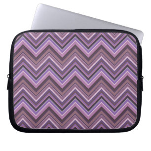 Housse Pour Ordinateur Portable Mauve zigzag stripes