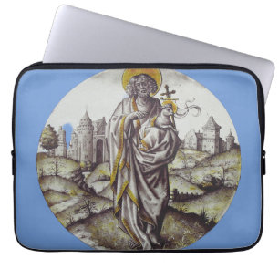 Housse Pour Ordinateur Portable Médaillon avec saint Jean-Baptiste