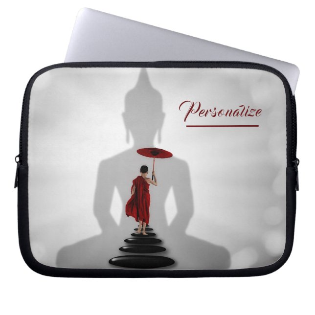 Housse Pour Ordinateur Portable Méditation Buddha Monk Zen Personnaliser l'ordinat (Devant)