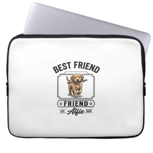 Housse Pour Ordinateur Portable Meilleur ami Alfie Conception d'amant de chien vin