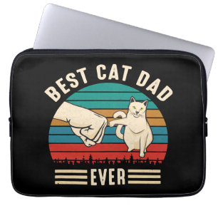 Housse Pour Ordinateur Portable Meilleur Chat Papa Jamais Chat Poing Hommes Vintag