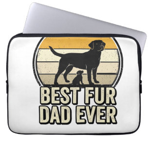 Housse Pour Ordinateur Portable Meilleur Papa à Fourrure Vintage Conception de Che