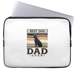 Housse Pour Ordinateur Portable Meilleur papa chien de tous les temps Design vinta