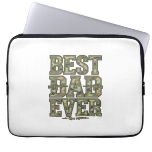 Housse Pour Ordinateur Portable Meilleur Papa de Tous Camo Design de Gravure Vinta