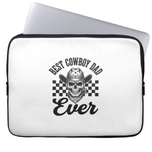 Housse Pour Ordinateur Portable Meilleur père cowboy crâne conception de chemise o