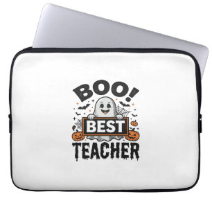 Housse Pour Ordinateur Portable Meilleur Professeur Boo Design Halloween Vintage_