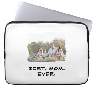 Housse Pour Ordinateur Portable Meilleure maman Jour des mères Photo de famille pe