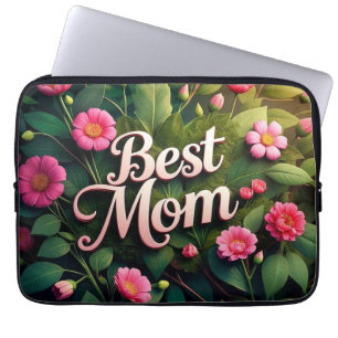 Housse Pour Ordinateur Portable Meilleures fleurs florales de maman pour la fête d