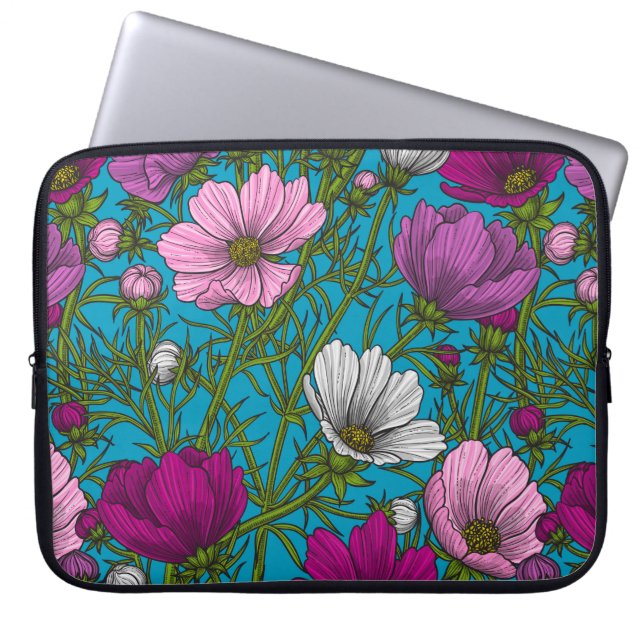 Housse Pour Ordinateur Portable Mélange cosmos bleu (Devant)
