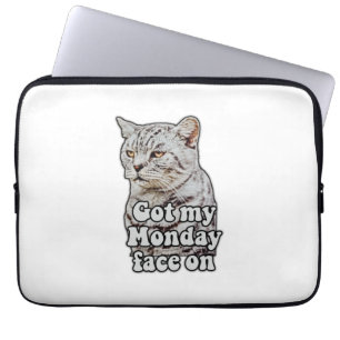 Housse Pour Ordinateur Portable Mème de chat amusant pour les amoureux et les amou