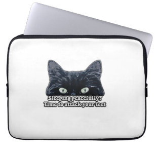 Housse Pour Ordinateur Portable Mème de chat grincheux amusant pour les propriétai
