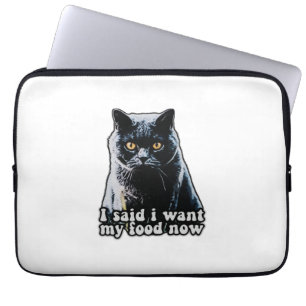 Housse Pour Ordinateur Portable Mème de chat grincheux amusant pour les propriétai