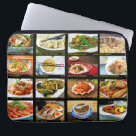 Housse Pour Ordinateur Portable Menu Photo du restaurant chinois Takeout<br><div class="desc">Il y a une chance que cette pochette d'ordinateur portable vous donne faim. C'est parce qu'il est fait pour ressembler à un menu photo dans un restaurant à emporter chinois avec des photos de nourriture chinoise contre un arrière - plan noir avec le nom de chaque plat et les informations...</div>
