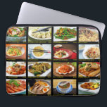 Housse Pour Ordinateur Portable Menu Photo du restaurant chinois Takeout<br><div class="desc">Il y a une chance que cette pochette d'ordinateur portable vous donne faim. C'est parce qu'il est fait pour ressembler à un menu photo dans un restaurant à emporter chinois avec des photos de nourriture chinoise contre un arrière - plan noir avec le nom de chaque plat et les informations...</div>