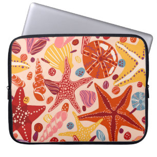 Housse Pour Ordinateur Portable Mer d'été scandinave : Starfish Motif
