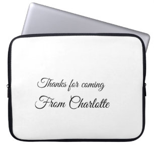Housse Pour Ordinateur Portable merci d'être venu nom du destinataire message text