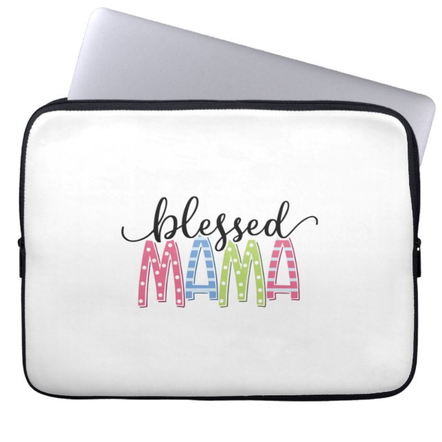 Housse Pour Ordinateur Portable Mère Cadeau Béni à maman (Devant)