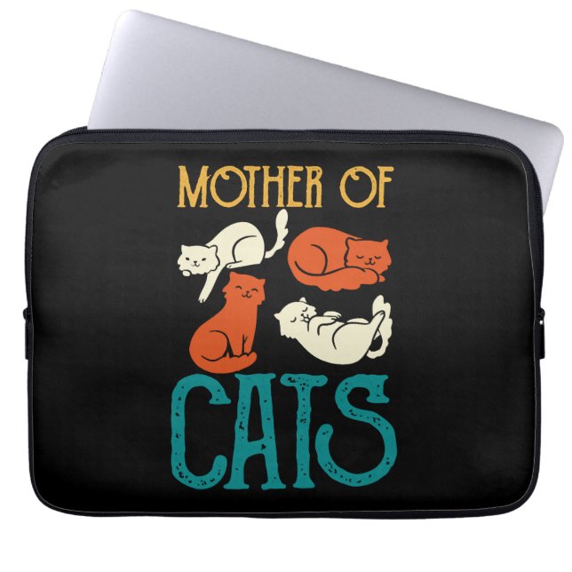 Housse Pour Ordinateur Portable Mère des Chats - Chat (Devant)