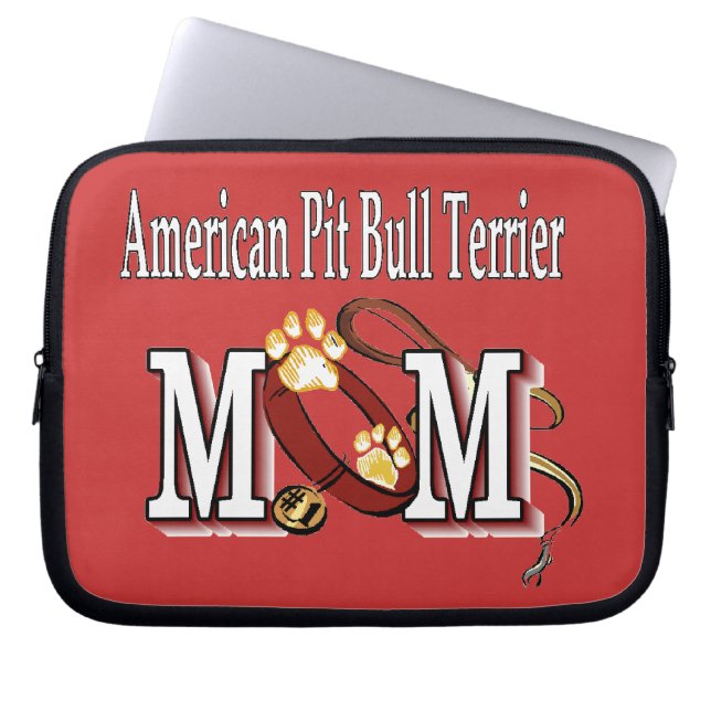 HOUSSE POUR ORDINATEUR PORTABLE MÈRE TERRIER AMÉRICAINE (Devant)