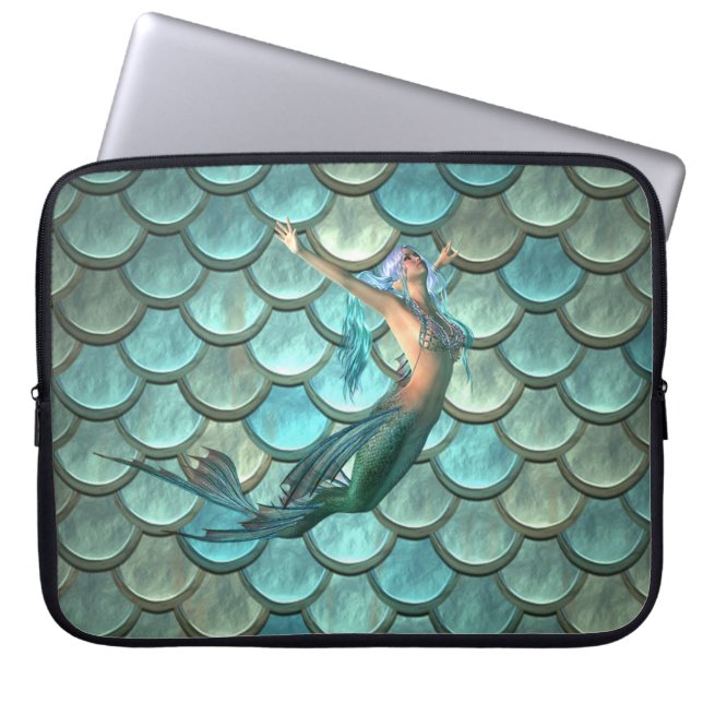 Housse Pour Ordinateur Portable Mermaid On Mermaid Tail Scales (Devant)