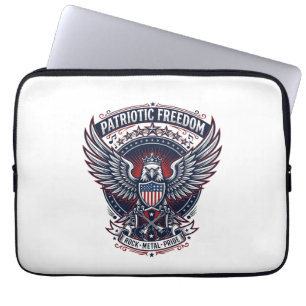 Housse Pour Ordinateur Portable Metal Ailes Patriotiques Musique Patriotique Rock