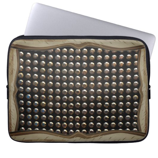 Housse Pour Ordinateur Portable Metallic Studs Pattern (Devant)