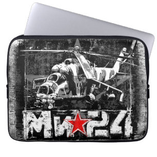 Housse Pour Ordinateur Portable Mi-24 gros hélicoptère soviétique