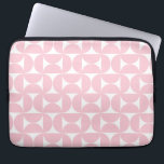 Housse Pour Ordinateur Portable Mi-Siècle Moderne Bébé rose et blanc Motif<br><div class="desc">Motif moderne rétro du milieu du siècle - Formes géométriques Abstraites - Motif mignon et minimaliste en rose bébé.</div>