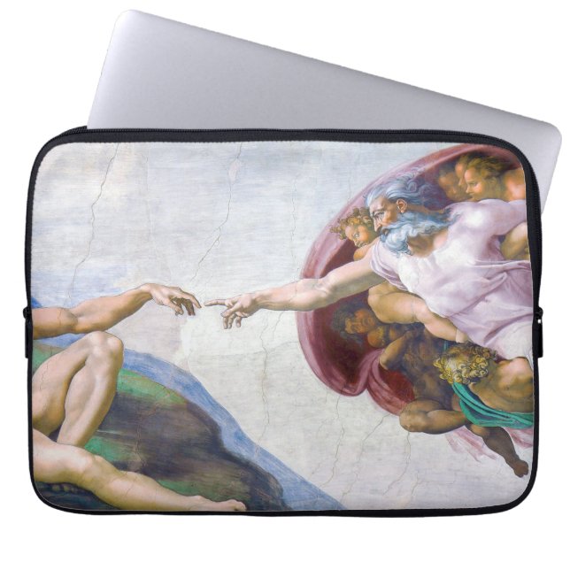 Housse Pour Ordinateur Portable Michelangelo - Création d'Adam Isolé (Devant)