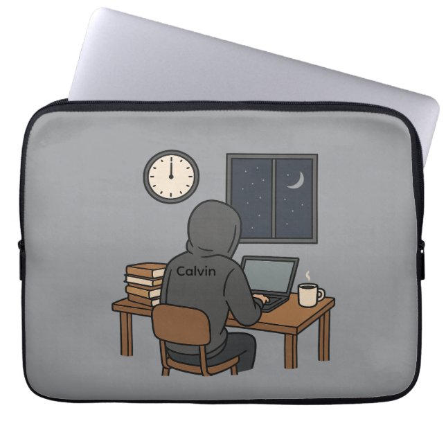 Housse Pour Ordinateur Portable Midnight Study (Devant)