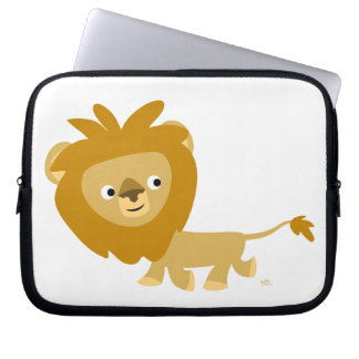 Housse Pour Ordinateur Portable Mignonette Carton Marcher Lion Portable Sleeve