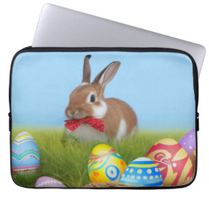 Housse Pour Ordinateur Portable Mignonne Bunnyfor Pâques pour une humeur positive
