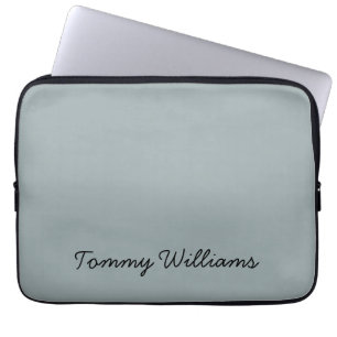 Housse Pour Ordinateur Portable Minimaliste Dusty Blue Professionnel Simple