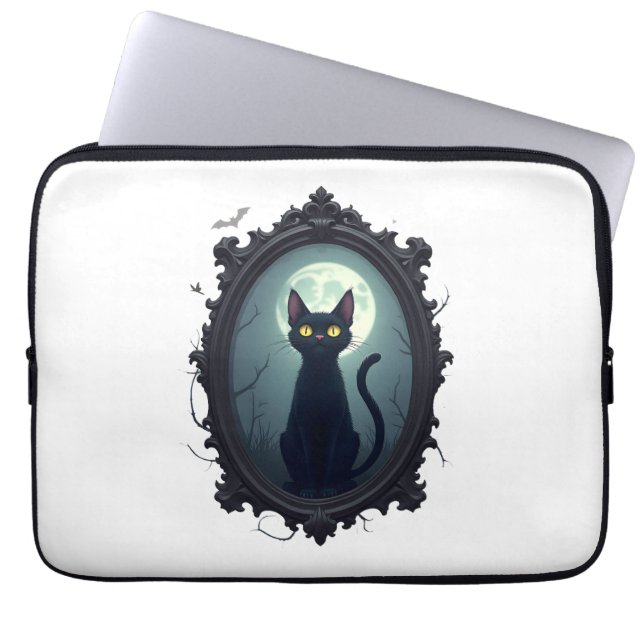 Housse Pour Ordinateur Portable Miroir de chat hanté (Devant)