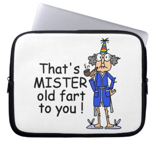 Housse Pour Ordinateur Portable Mister Old Fart Humour d'anniversaire