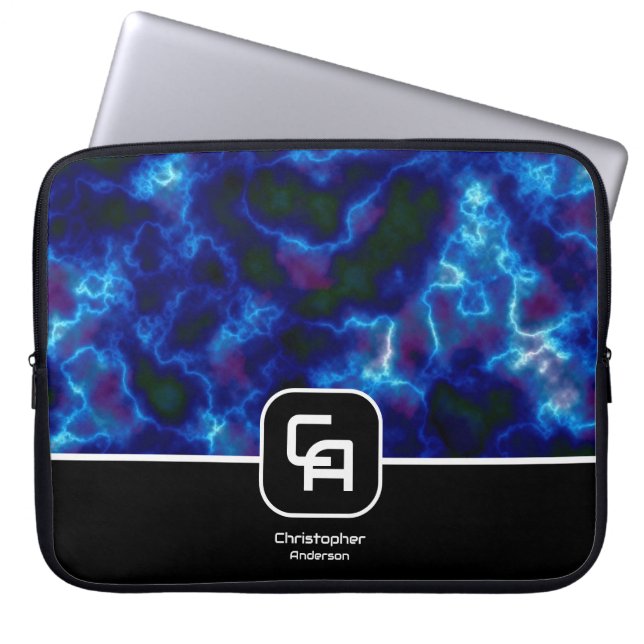Housse Pour Ordinateur Portable Misty Smoke Monogram Blue (Devant)
